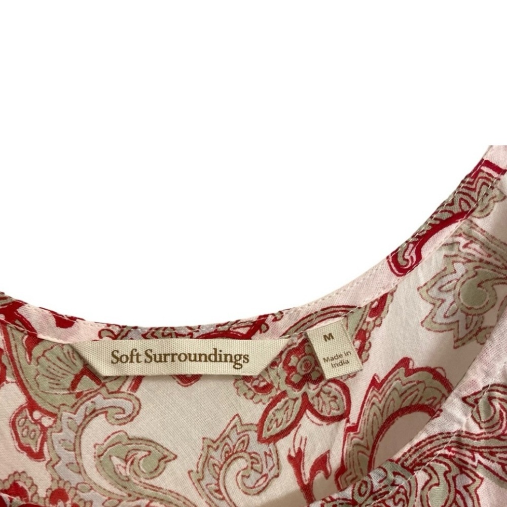 Soft Surroundings La Pomme' Crinkle Multi Paisley Midi Dress - Picture 5 of 5